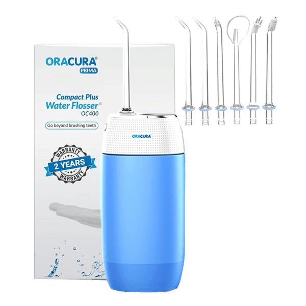 ORACURA Compact Dental Floss for Unisex (IPX7 Waterproof, OC400, Blue)_1