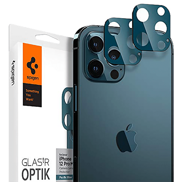 spigen Glas.tR Optik Camera Lens Protector For iPhone 12 Pro Max (9H Screen Hardness, AGL02456, Blue)_1