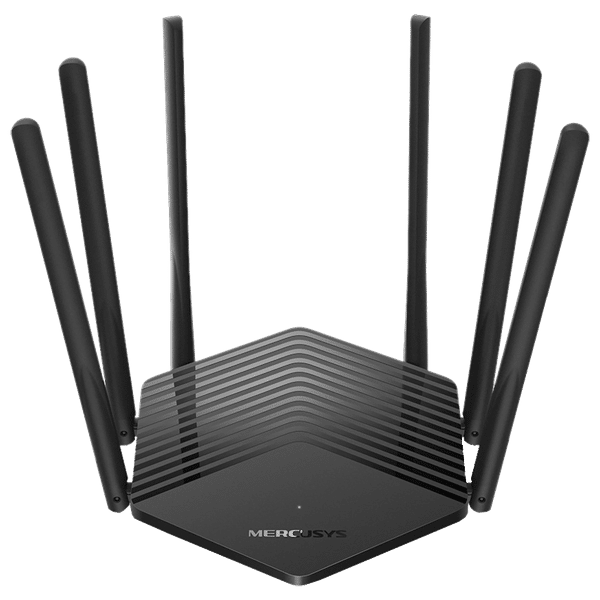 MERCUSYS AC Dual Band 600 Mbps at 2.4 GHz, 1300 Mbps at 5 GHz Wi-Fi Router (6 Antennas, Far-Reaching Coverage, MR50G, Black)_1