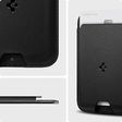 spigen Valentinus Faux Leather Wallet Card Holder For Universal Mobiles (Easy & One-Handed Access, AMP02785, Black)_4