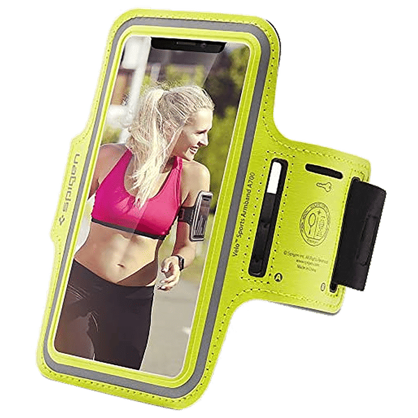 spigen A700 Sport Neoprene Back Cover for Universal Mobiles (Sweat Proof,, Neon)_1