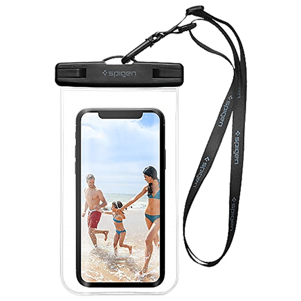 spigen TPU Full Cover Case For Universal Mobiles (IPX8 Certified Waterproof, Crystal Clear)_1