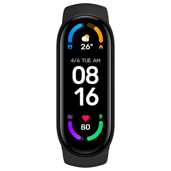 Xiaomi Mi Smart Band 6 (Bluetooth, 39.62mm) (Personal Activity Intelligence, XMSH15HM, Black, TPU Band)_1