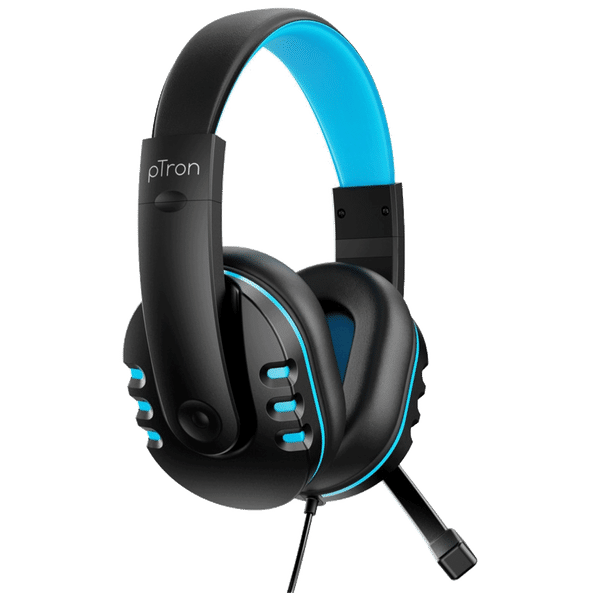 pTron Soundster Arcade 140317988 Over-Ear Wired Gaming Headphone with Mic (40mm Dynamic Driver, Black/Blue)_1