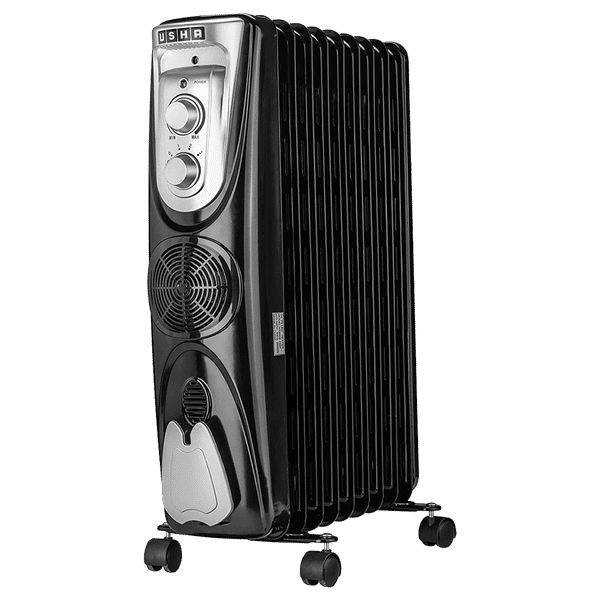 USHA 2300 Watts Oil Filled Room Heater (3811 F, Black)_1