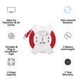 GM G Star 6 Amp 3 Sockets Extension Board ( 5 Meters, Ultra Smooth Rotation, GM 3042, White/Red)_3