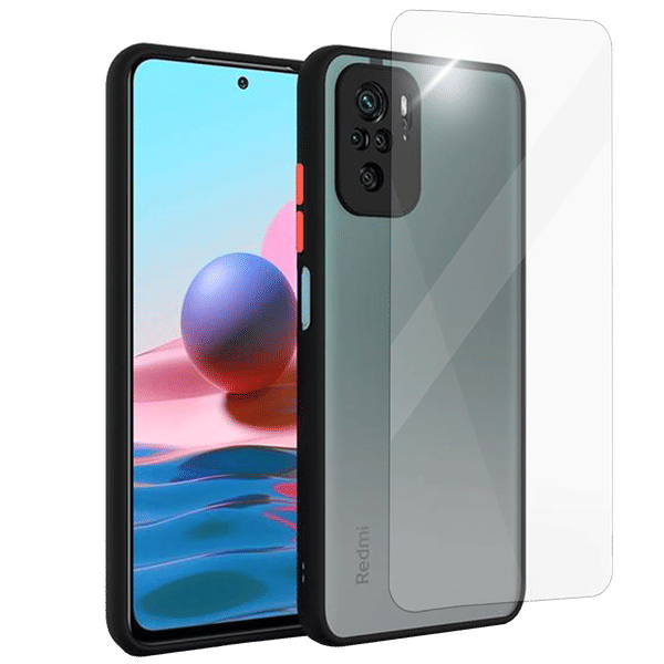 ARROW Camera Duplex Polycarbonate Back Cover for Redmi Note 10s (Anti Scratch Design, Black)_1