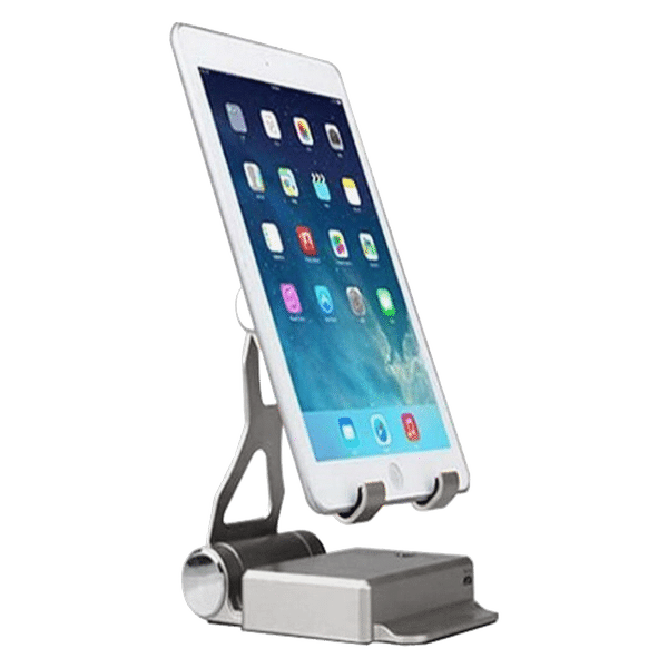 SooPii Foldable Holder For Mobiles and Tablets (In-Built 10000mAh Power Bank, PH01, Silver)_1