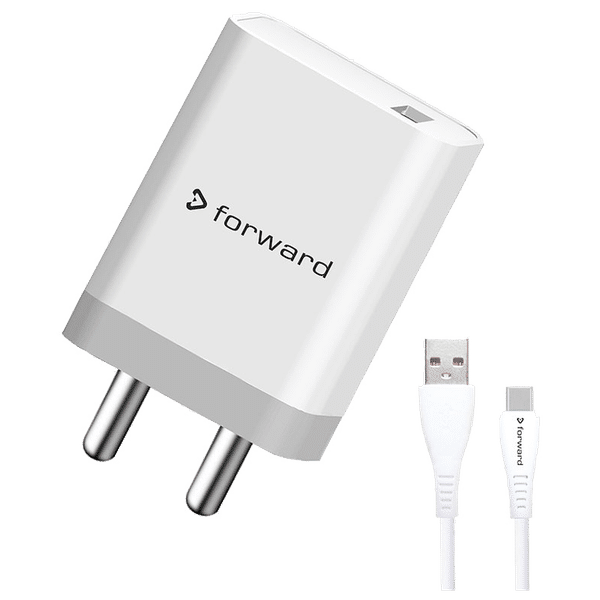 Forward CE-QC 301 18W USB 3.0 Fast Charger (USB Cable, Over Voltage Protection, White)_1