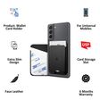 spigen Valentinus Faux Leather Wallet Card Holder For Universal Mobiles (Easy & One-Handed Access, AMP02785, Black)_2