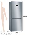BOSCH Series 4 415 Litres 3 Star Frost Free Double Door Bottom Mount Refrigerator with Temperature Display (KGN46XL40I, Stainless steel look)_2