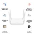 MERCUSYS AC Dual Band Up to 300 Mbps on 2.4 GHz, 867 Mbps on 5 GHz Wi-Fi Router (4 Antennas, 2 LAN Ports, Easy Installation, 10, White)_4