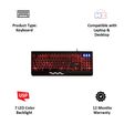 Red Gear Blaze 7 Wired Gaming Keyboard (LED Color Backlight, Black)_3