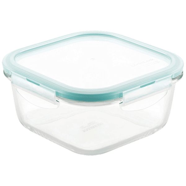 LocknLock Ovenglass 840 ml Square Glass Storage Container (Heat Resistant, LLG225, Transparent)_1
