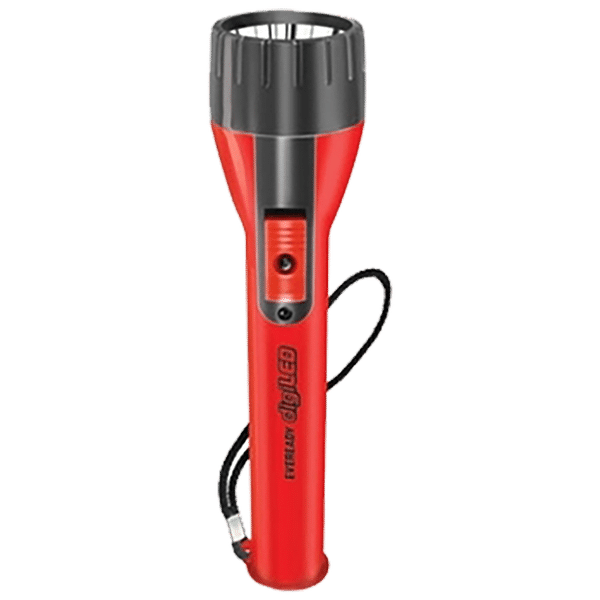 EVEREADY Conica 0.75 Watts LED Torch (120 Lumens, Intense White Light, EVE DL07, Red/Black)_1