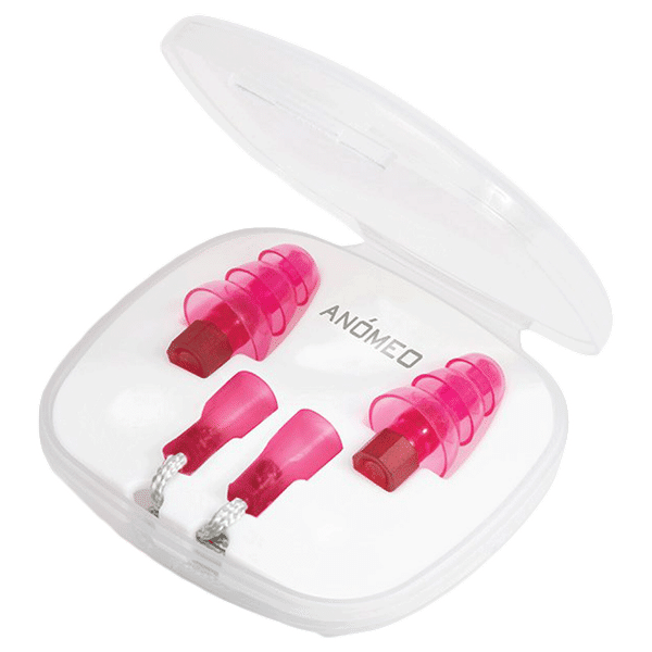 ANOMEO Music Silicone and Polypropylene Earplugs (Preserves Sound Quality, 2429, Pink)_1