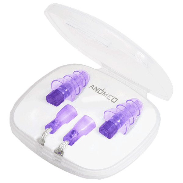 ANOMEO Focus and Relax Silicone and Polypropylene Earplugs (Noise Cancellation, 2430, Purple)_1