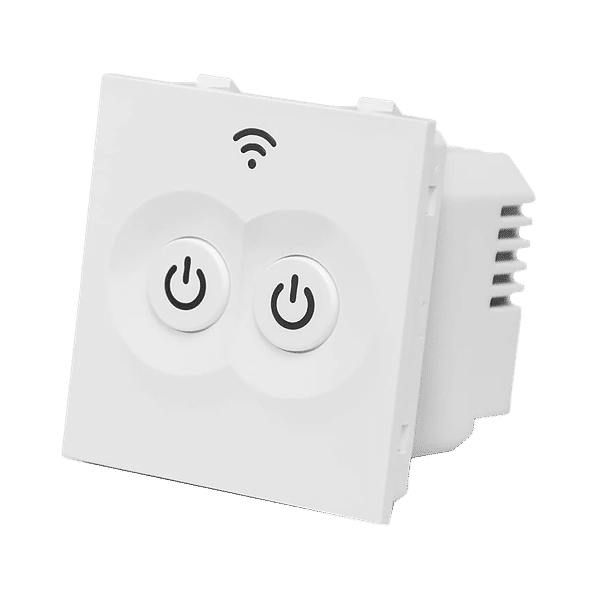 TATA POWER EZ HOME 5 Amps Smart Switch (2 Gang, Google and Alexa Voice Assisted, GWF-KS001-2, White)_1