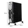 USHA 2000 Watts Oil Filled Room Heater (3809 F, Black)_2