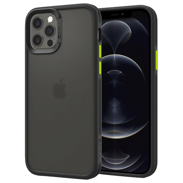 spigen Cyrill Polycarbonate Back Cover for Apple iPhone 12 and iPhone 12 Pro (Matte Finish, Brick Black)_1