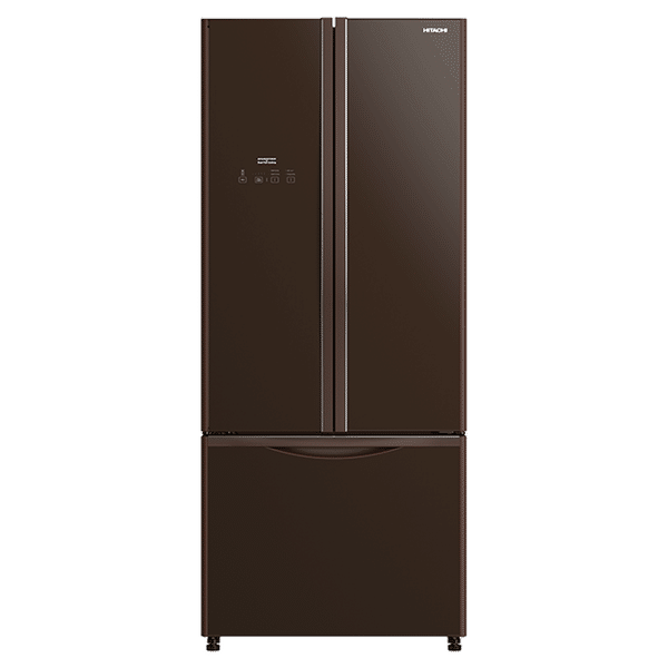 HITACHI 511 Litres Frost Free Triple Door Bottom Mount Refrigerator with Dual Fan Cooling (R-WB560PND9, Glass Brown)_1