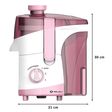 BAJAJ JX 20 500 Watt 2 Jars Juicer Mixer Grinder (18000 RPM, ISI Approved, White and Pink)_3