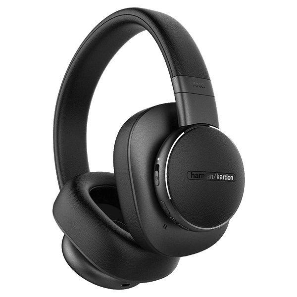 harman kardon Fly HKFLYANCBLK Over-Ear Active Noise Cancellation Wireless Headphone with Mic (Bluetooth 4.2, Fast Charging Capability, Black)_1