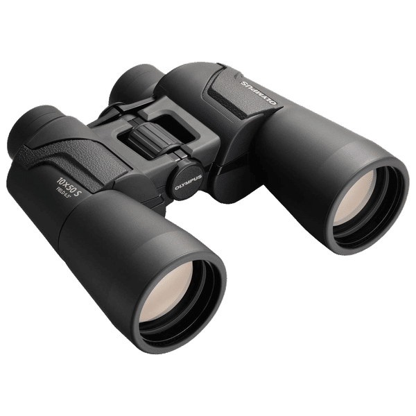 OLYMPUS 10 x 50 mm Porro Prism Optical Binoculars (Bright and Wider Field of View, 10X50 S, Black)_1