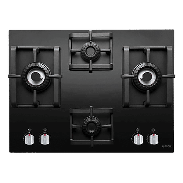 elica Pro MFC 5 Burner Glass Built-in Gas Hob (Electric Auto Ignition, 2684, Black)_1