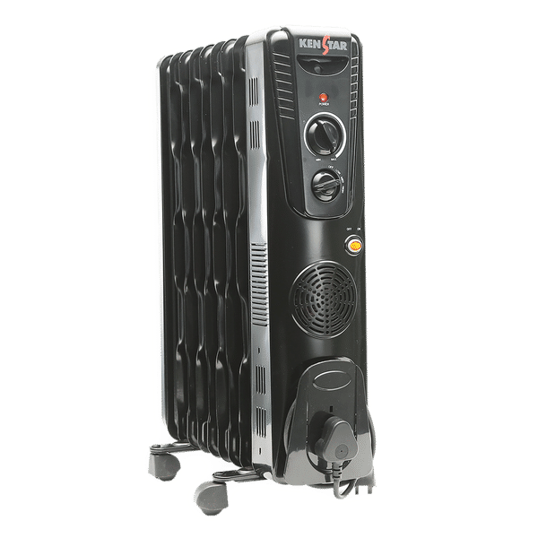 KENSTAR FERNO 9 2400 Watts PTC Oil Filled Room Heater (9 Fin, KORFER24MC09R0-SRG, Black)_1