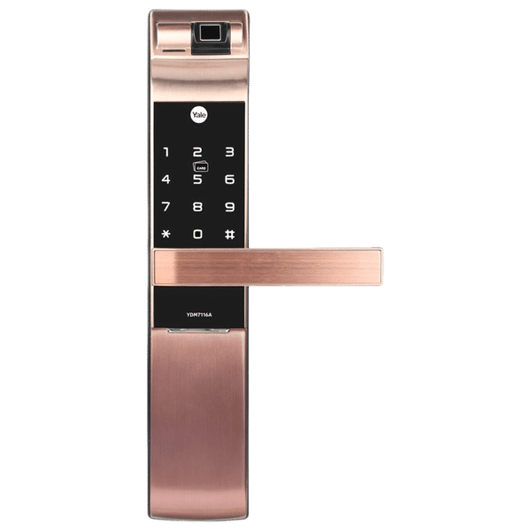 Yale RB Smart Lock For Private Space (Fingerprint Scanner, YDM 7116A, Red Bronze)_1