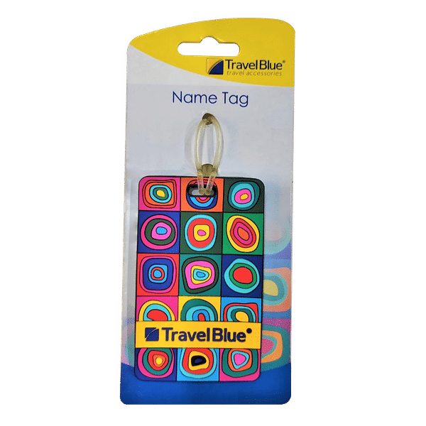 TRAVEL BLUE Squares Luggage Tags (Personal Details Concealed Inside The Tag, 103, Multi Color)_1
