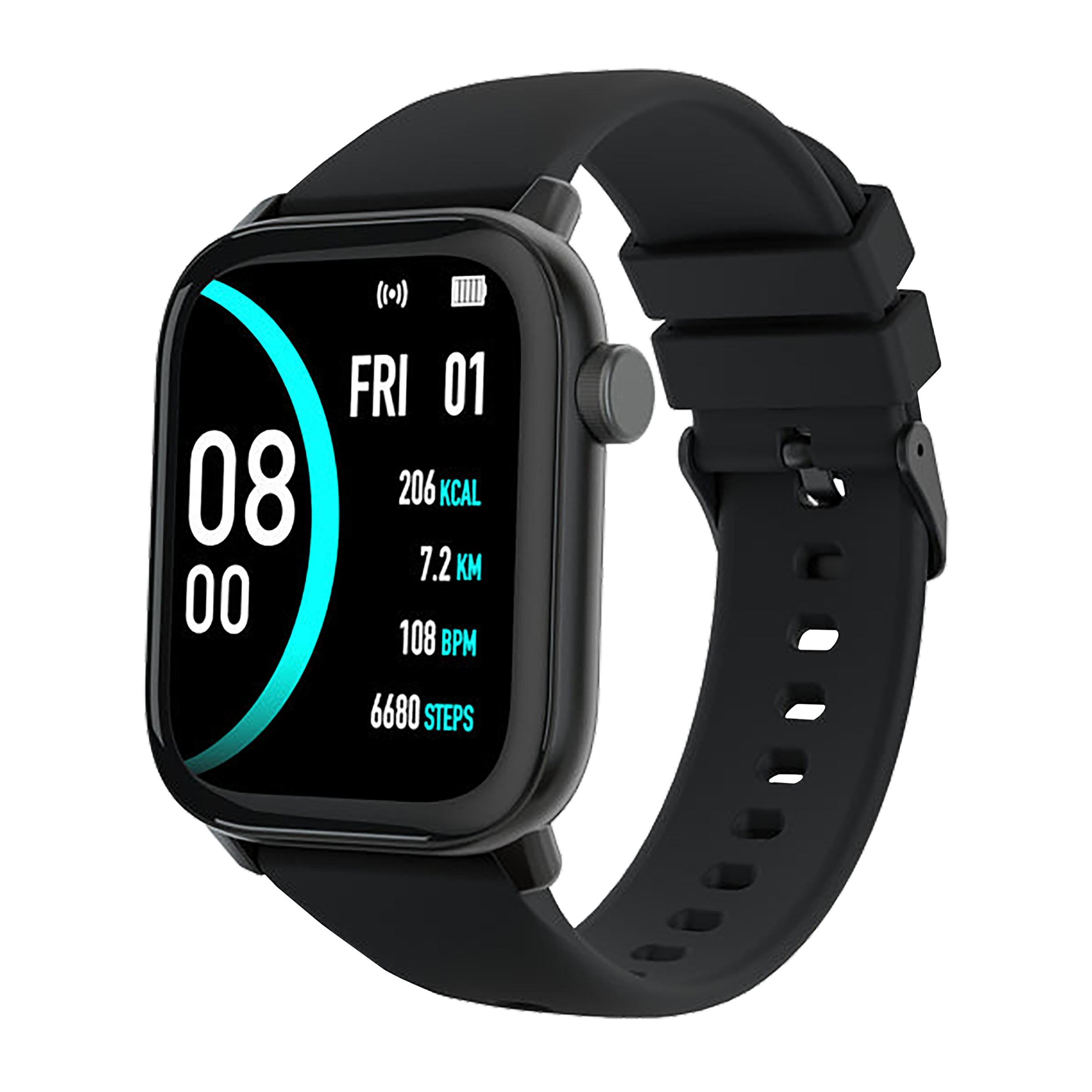 Buy Noise NoiseFit Curve Smartwatch with Bluetooth Calling (35.05mm TFT  Display, IP68 Water Resistant, Jet Black Strap) Online – Croma