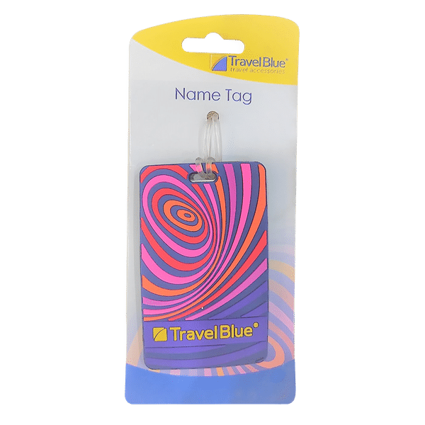 TRAVEL BLUE Waves Luggage Tags (Personal Details Concealed Inside The Tag, 102, Multi Color)_1
