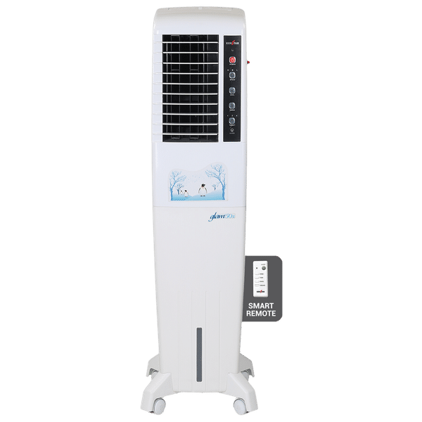 KENSTAR Glam HC RE 50 Litres Tower Air Cooler with Quadraflow Technology (Inverter Compatible, White)_1