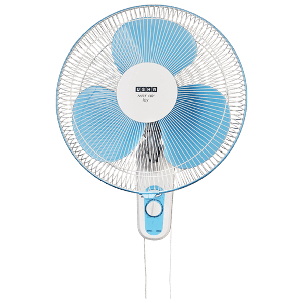 USHA Mist Air Flo 40cm 3 Blade Wall Fan (Inverter Compatibility, 14102MAF4022, Light Blue)_1