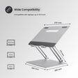 PORTRONICS My Buddy K3 Laptop Stand For Laptop & Tablet (Overheat Protection, POR 1417, Silver)_3