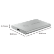 SAMSUNG T7 Touch 1 TB USB 3.2 SolidÂ StateÂ Drive (Fingerprint Security, MU-PC1T0S/WW, Silver)_2