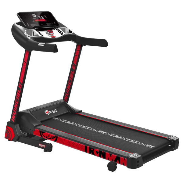 PowerMax 2 HP Foldable Motorized Treadmill (Anti-bacterial Powder Coat Finish, MTM-2500, Red)_1
