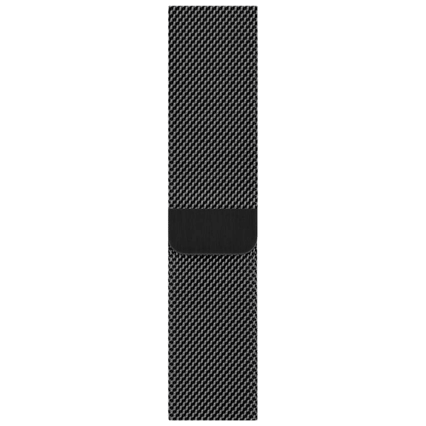 GRIPP Milanese Stainless Steel Magnetic Strap for Apple Watch Series SE, 8, 7, 6, 5, 4, 3, 2 & 1 (42mm / 44mm) (One Button Removal, Black)_1
