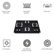 Elica FLEXI MFC AB 470 MT Toughened Glass Top 4 Burner Automatic Electric Hob (Cast Iron Grid, Black)_4
