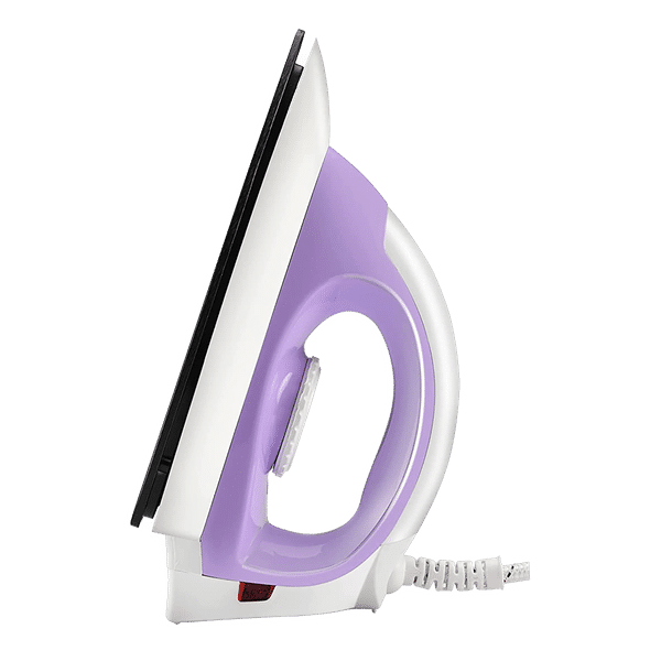 MAHARAJA WHITELINE Sleek DLx 1000 Watts Dry Iron (Weilberger Soleplate, DI-130, White/Violet)_1