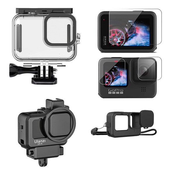 HIFFIN Accessories Kit For GoPro Hero 9 (Waterproof Carrying Case, Black)_1