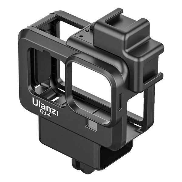 Hiffin Frame Shell For GoPro Hero 9/10/11 & Hero 9-4  (Cold Shoe Mount, Acc H9 & H1, Black)_1