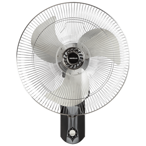 HAVELLS V3 45cm Sweep 3 Blade Wall Fan (1400 RPM Max Spin Speed, FHWV3TFSLB18, Silver/Black)_1