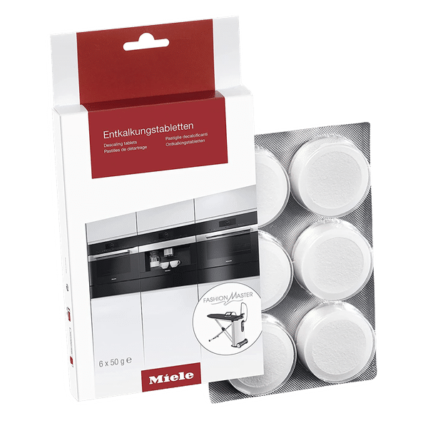 Miele Descaling Tablet 6 piece For Coffee Machine (No Chemical Residues, 5626050, White)_1