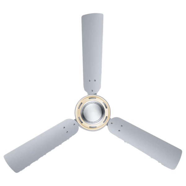 LUMINOUS Rio BelAir 120cm Sweep 3 Blade Ceiling Fan (Hubcap Plate Inside Wheel with 12 Pole Motor, F05RIOBELAPS, Prata Silver)_1