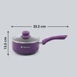 WONDERCHEF Royal Velvet Sauce Pan with Lid (Non-Stick Coating, 63152948, Purple)_2