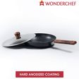 WONDERCHEF Ebony Frying Pan with Lid (Hard Anodized Coating, 63152887, Black)_3