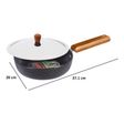 WONDERCHEF Ebony Frying Pan with Lid (Hard Anodized Aluminium, 63153114, Black)_2